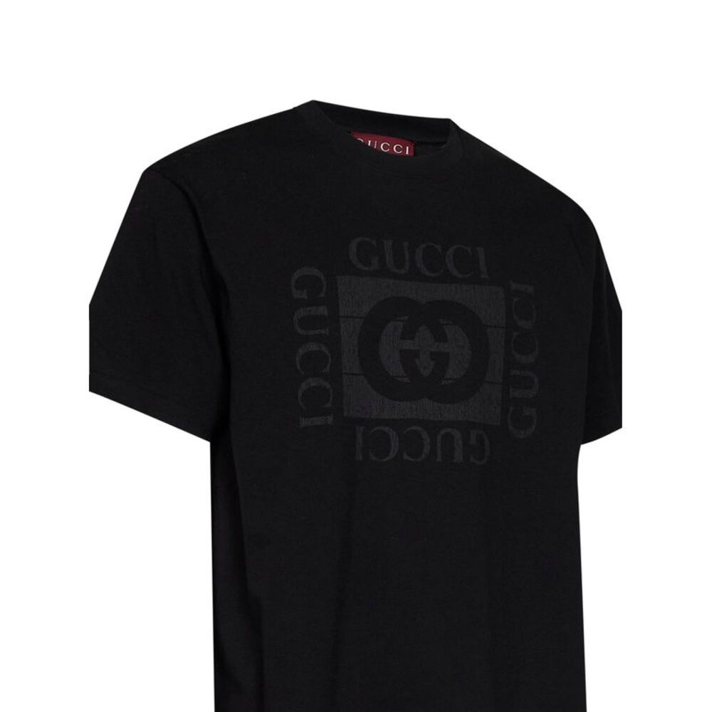 Gucci Men Black Cotton Jersey Printed T-Shirt - Picture 3 of 3